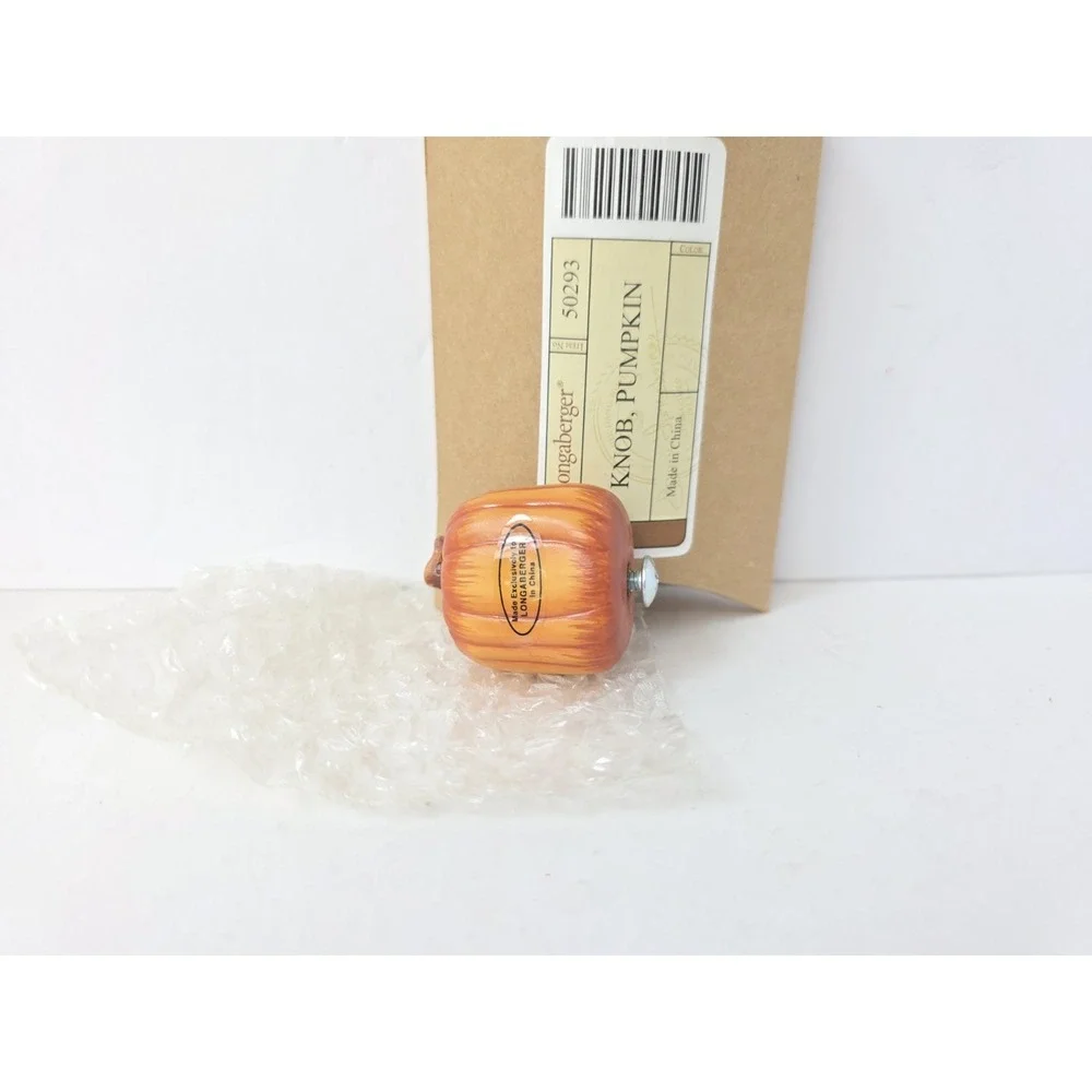 Longaberger Basket Halloween Fall Pumpkin Knob w/ box